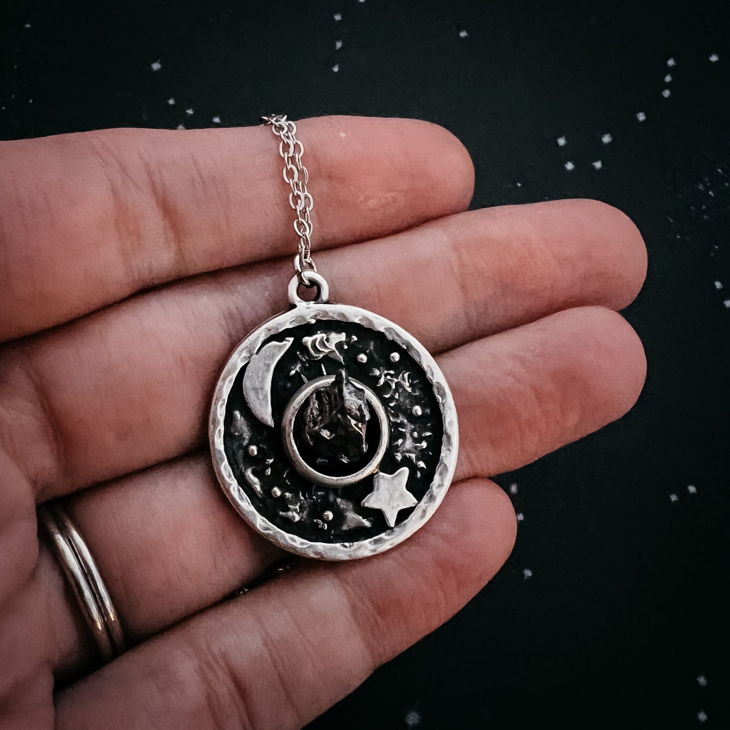 Meteorite Night Sky Pendant