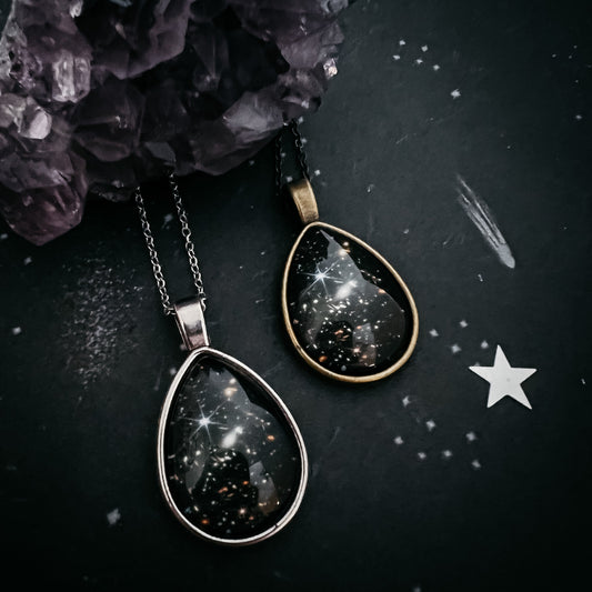 Cosmic Ocean Teardrop Necklace
