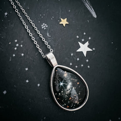 Cosmic Ocean Teardrop Necklace