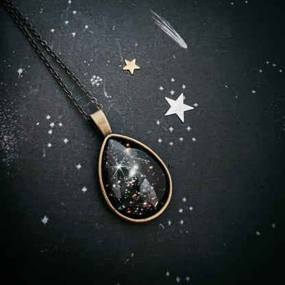 Cosmic Ocean Teardrop Necklace
