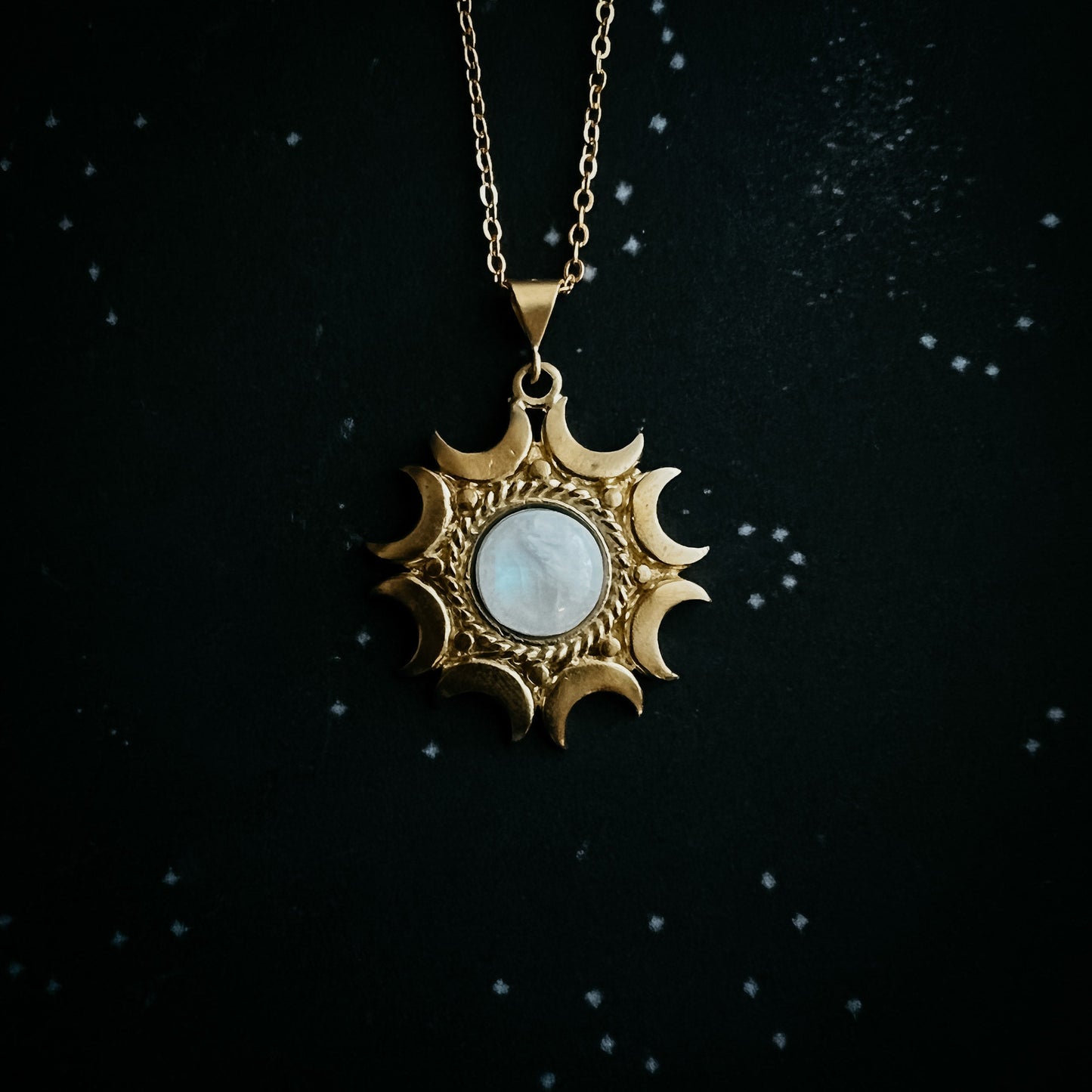 Lunar Halo Moonstone Pendant