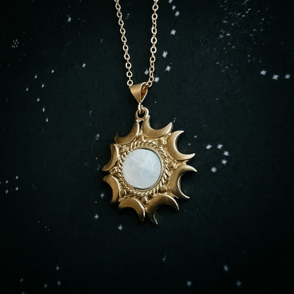 Lunar Halo Moonstone Pendant