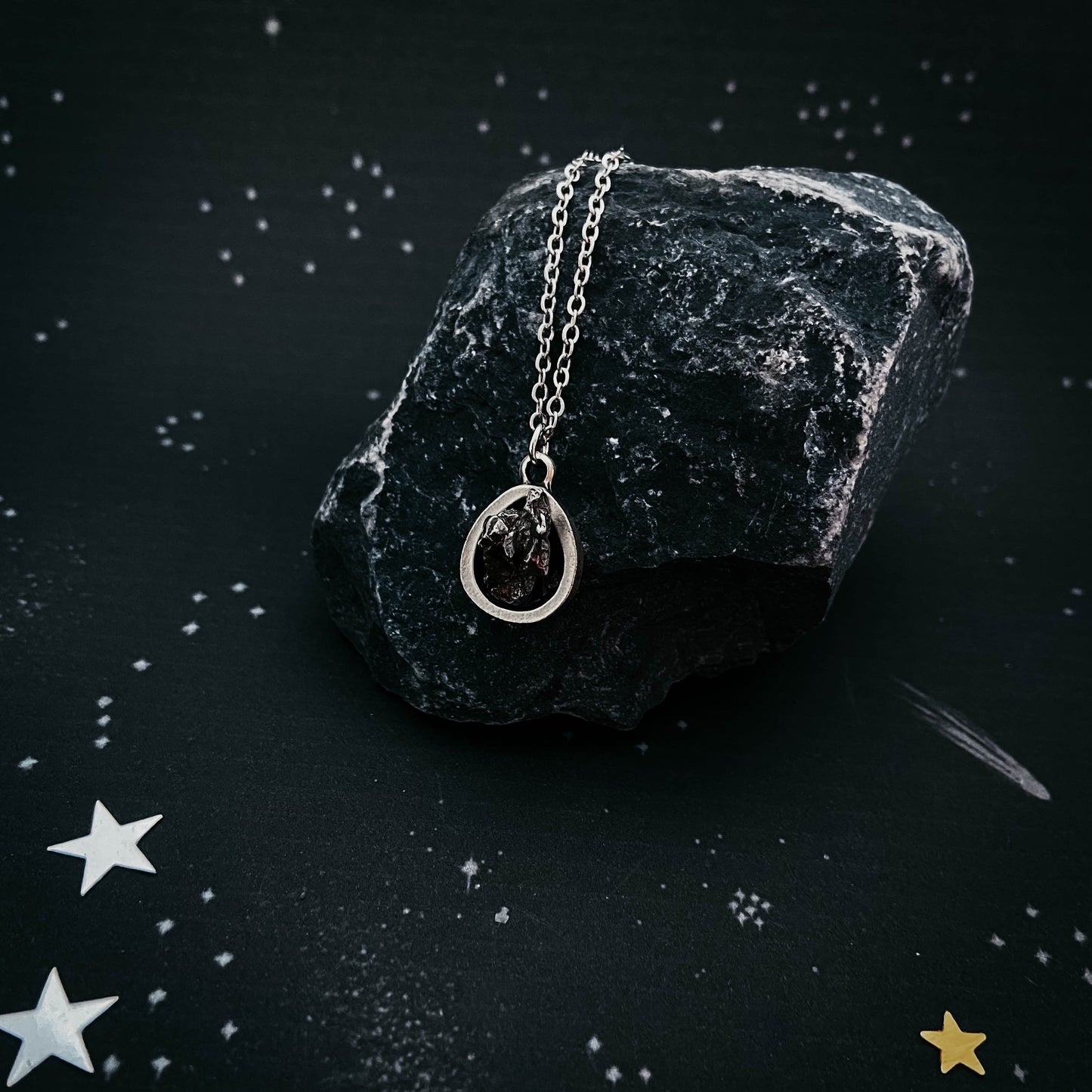 Meteorite Teardrop Pendant