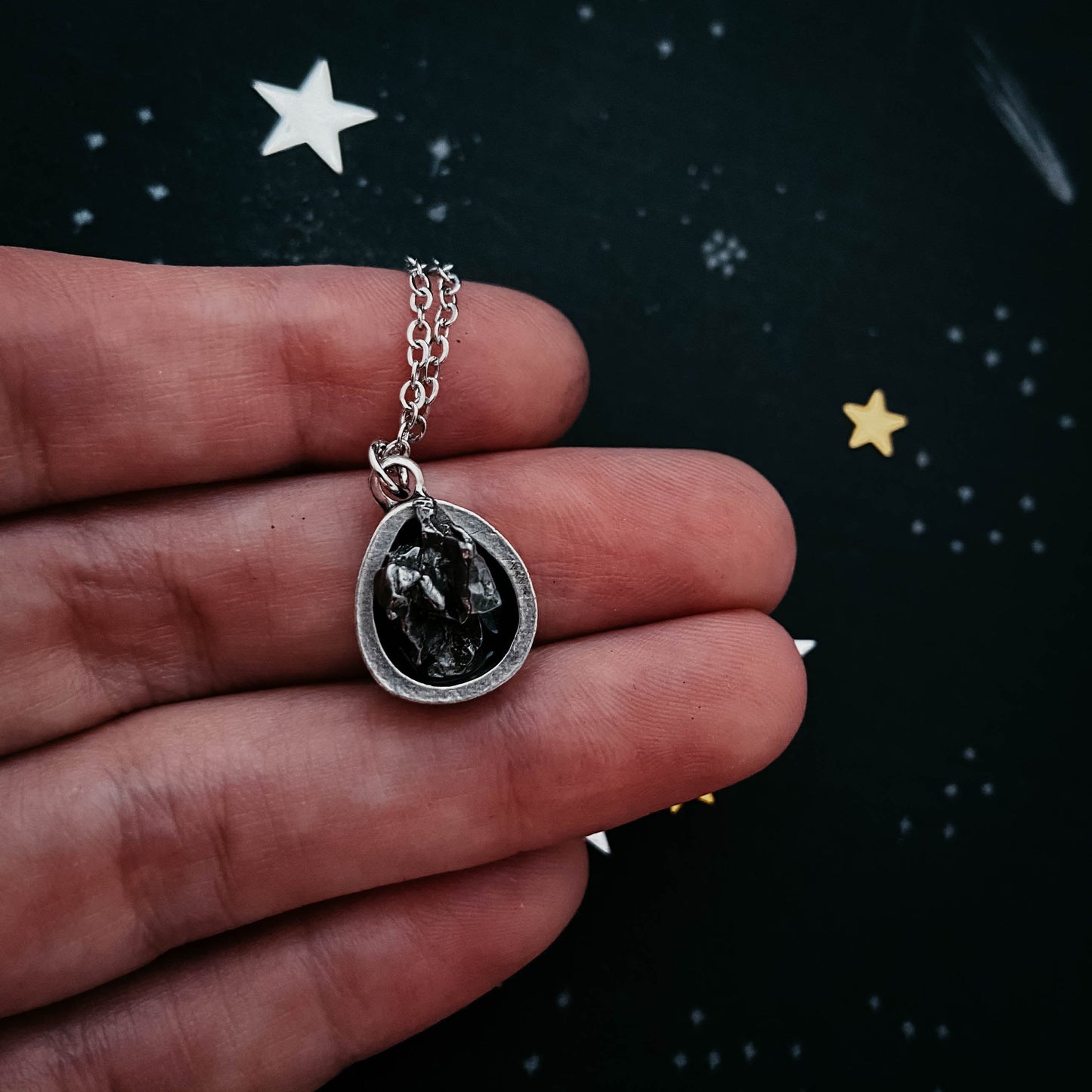 Meteorite Teardrop Pendant