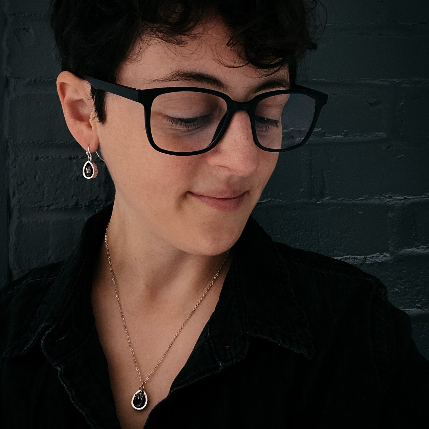 Meteorite Teardrop Pendant