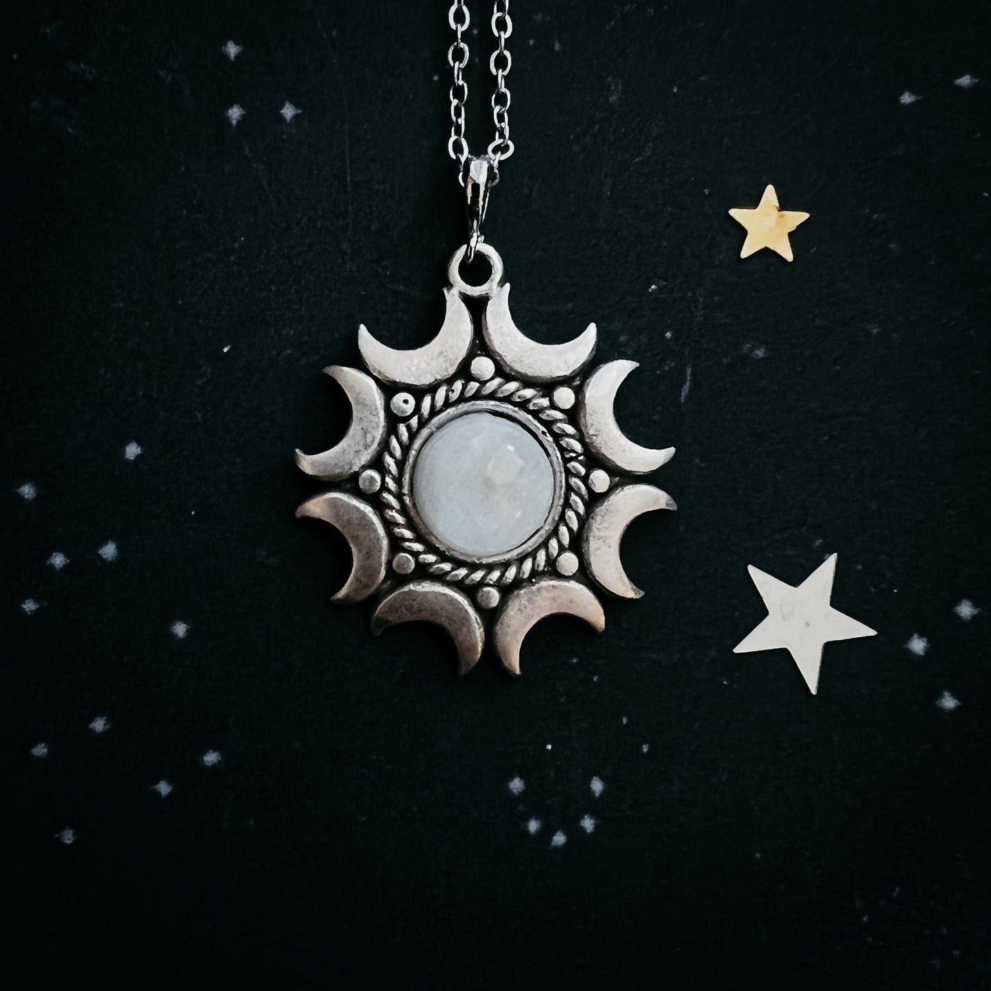 Lunar Halo Moonstone Pendant