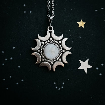 Lunar Halo Moonstone Pendant